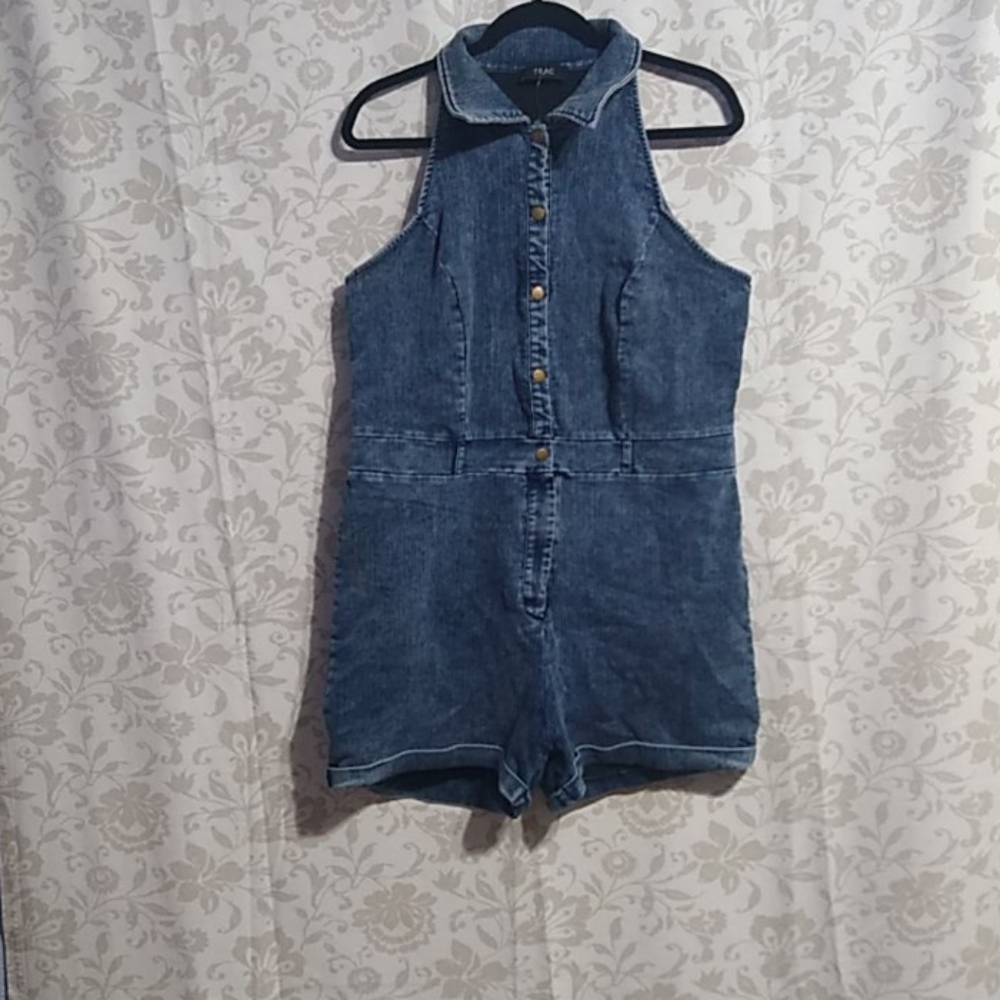 TRAC Women's blue jean Romper size 2XL